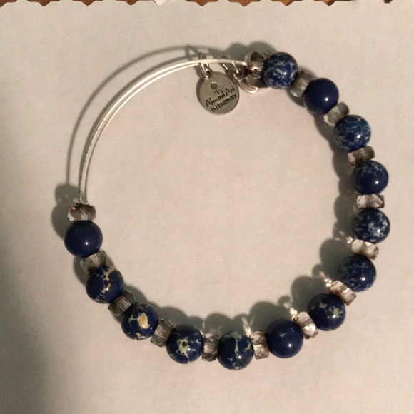 Blue Marble Alex and Ani Bracelet - Picture 2 of 5